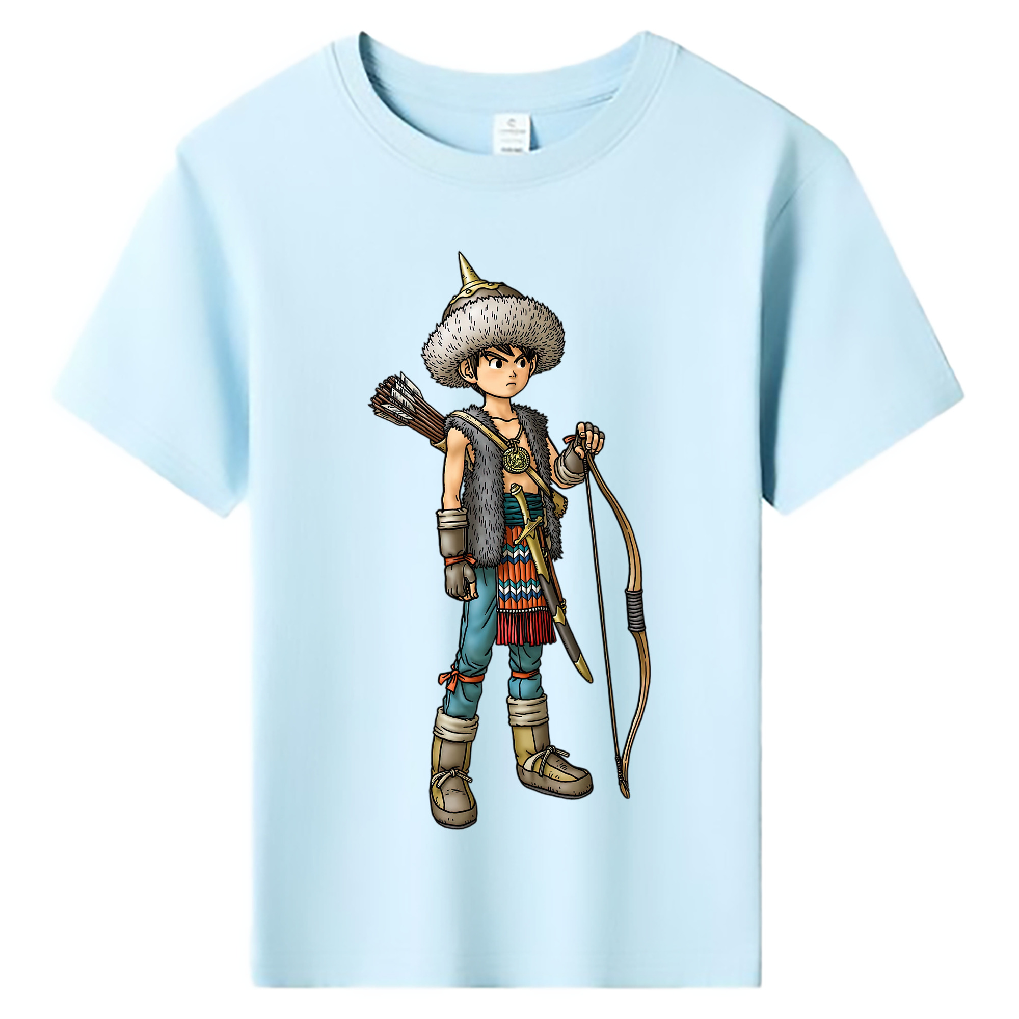 （画像用） ドラゴンクエスト Doragon Kuesuto Dragon Quest 綿100％キッズTシャツ（フロントプリント）